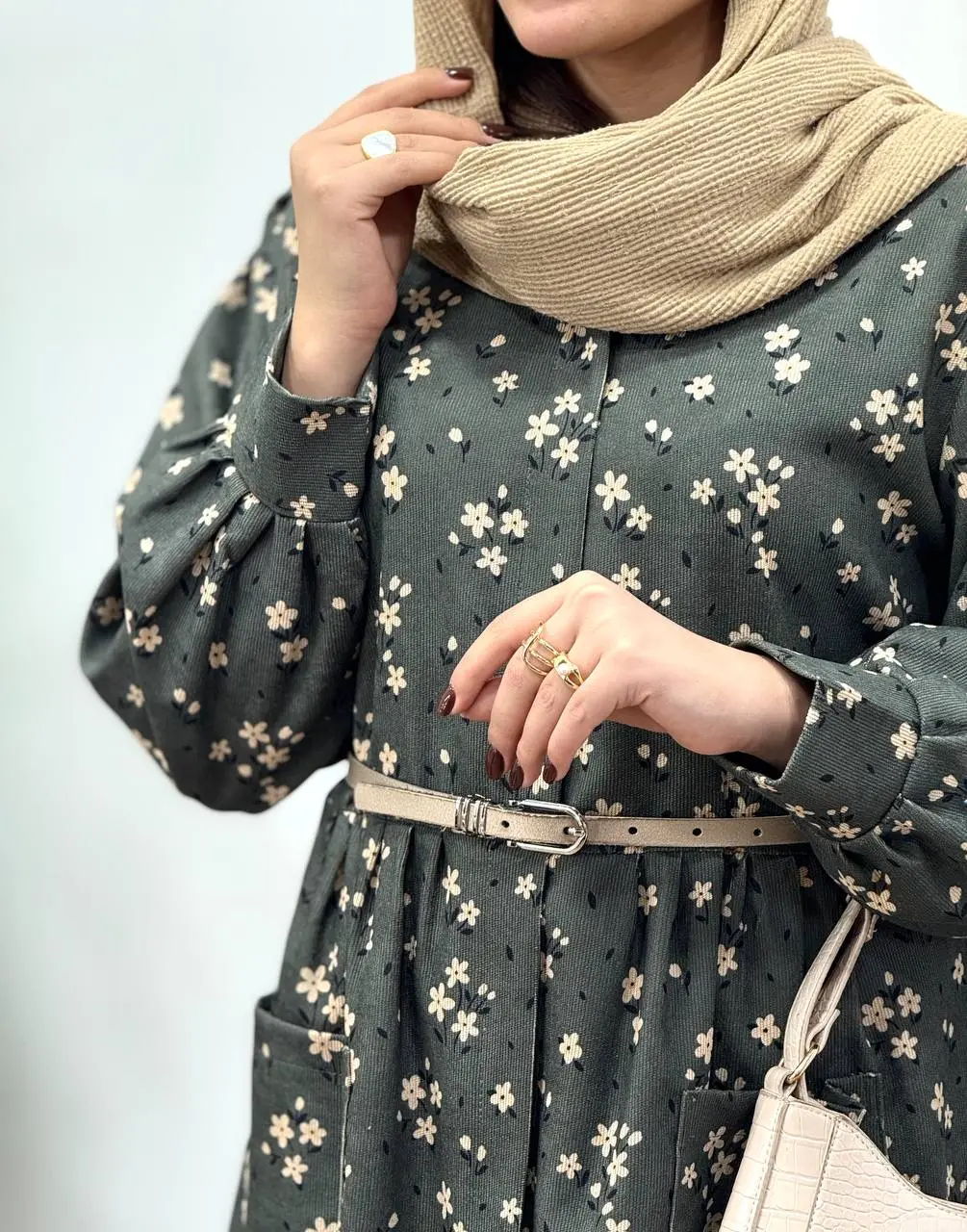 پیراهن مانتویی پاییزه طرحدار آیسو سانیا 2